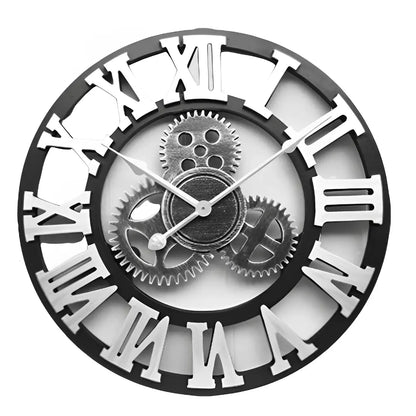 Steampunk Wanduhr mit Zahnrädern
