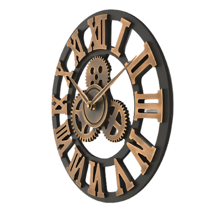Steampunk Wanduhr mit Zahnrädern